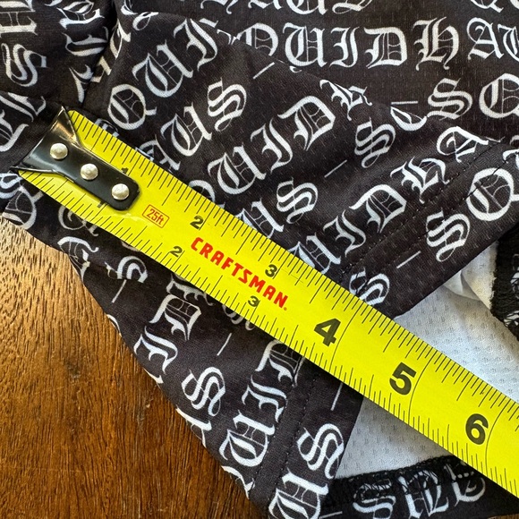 SQUIDHAUS Black White Logo Drawstring Athleisure 4” Mesh Shorts Men Large W29” - Picture 8 of 10